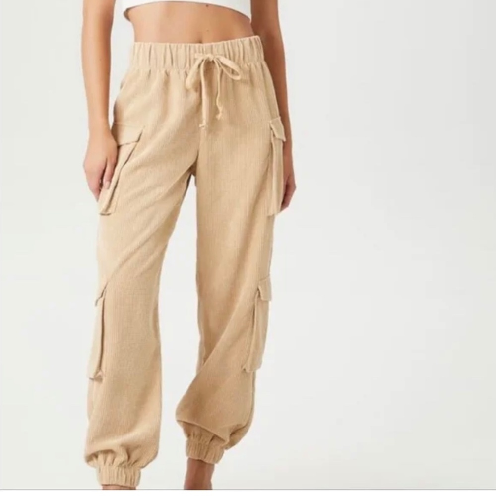 Forever 21 Corduroy Cargo Joggers